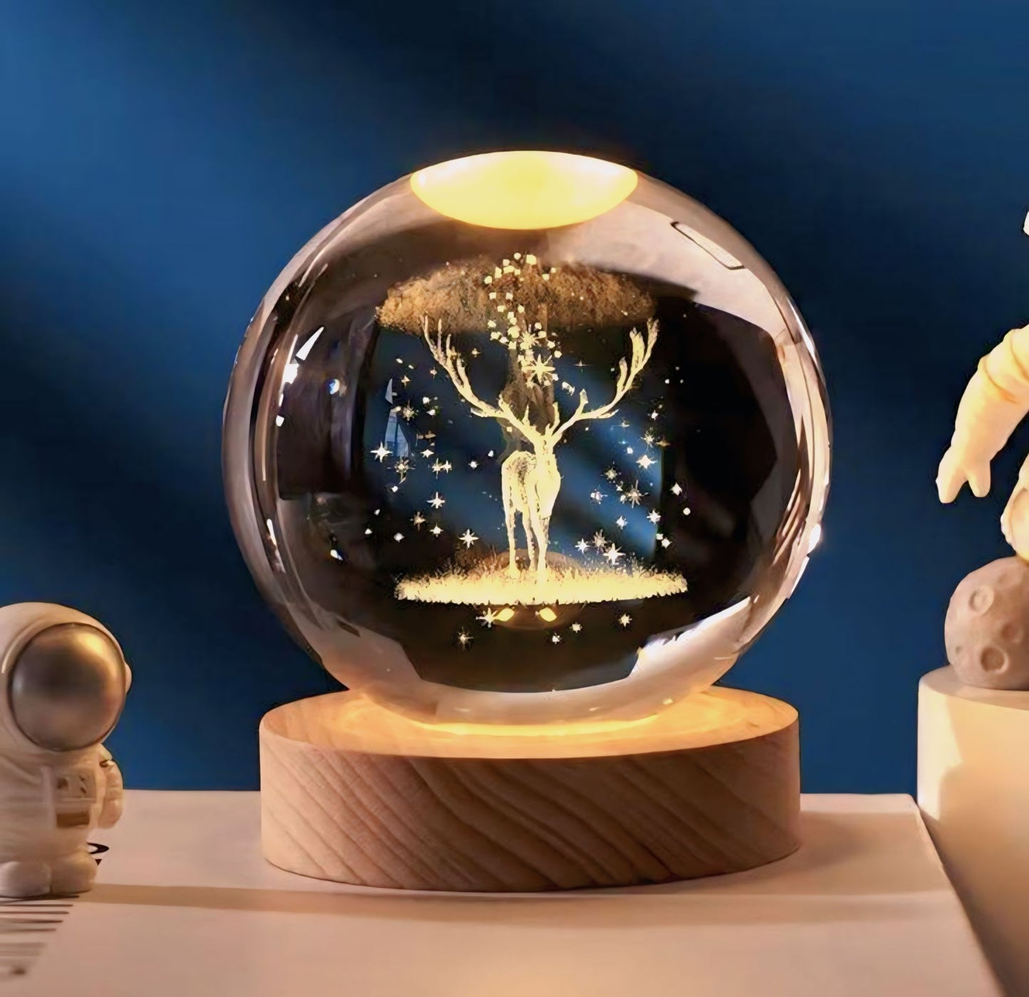 3D Crystal Moon Lamp